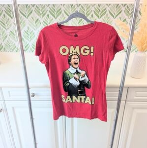 ⭐ OMG Santa Red T-Shirt Juniors Large⭐